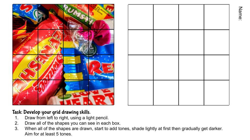 Grid Drawing Worksheets for Art Lessons - The Art Teacher