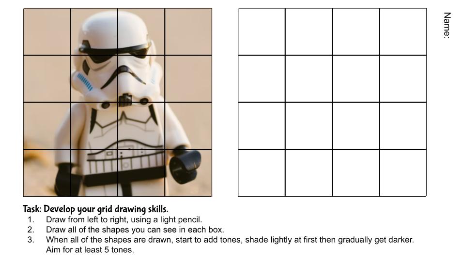 Grid Drawing Worksheets for Art Lessons - The Art Teacher