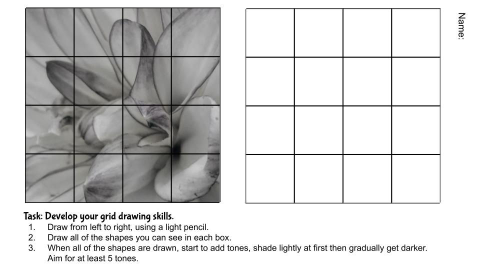 Grid Drawing Worksheets for Art Lessons - The Art Teacher