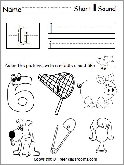Free Short i Middle Sound Worksheet - Free Worksheets ...