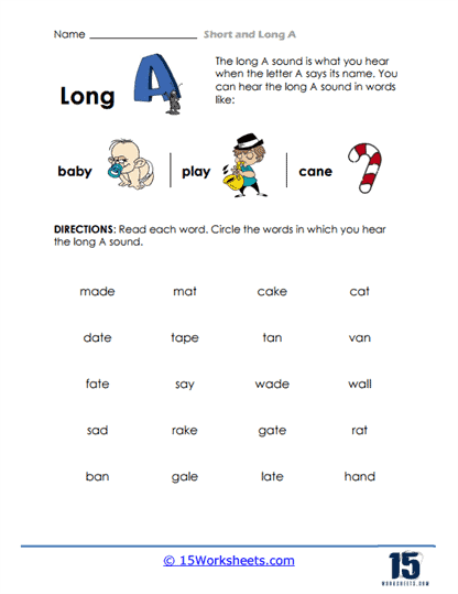Short and Long A Worksheets - 15 Worksheets Library