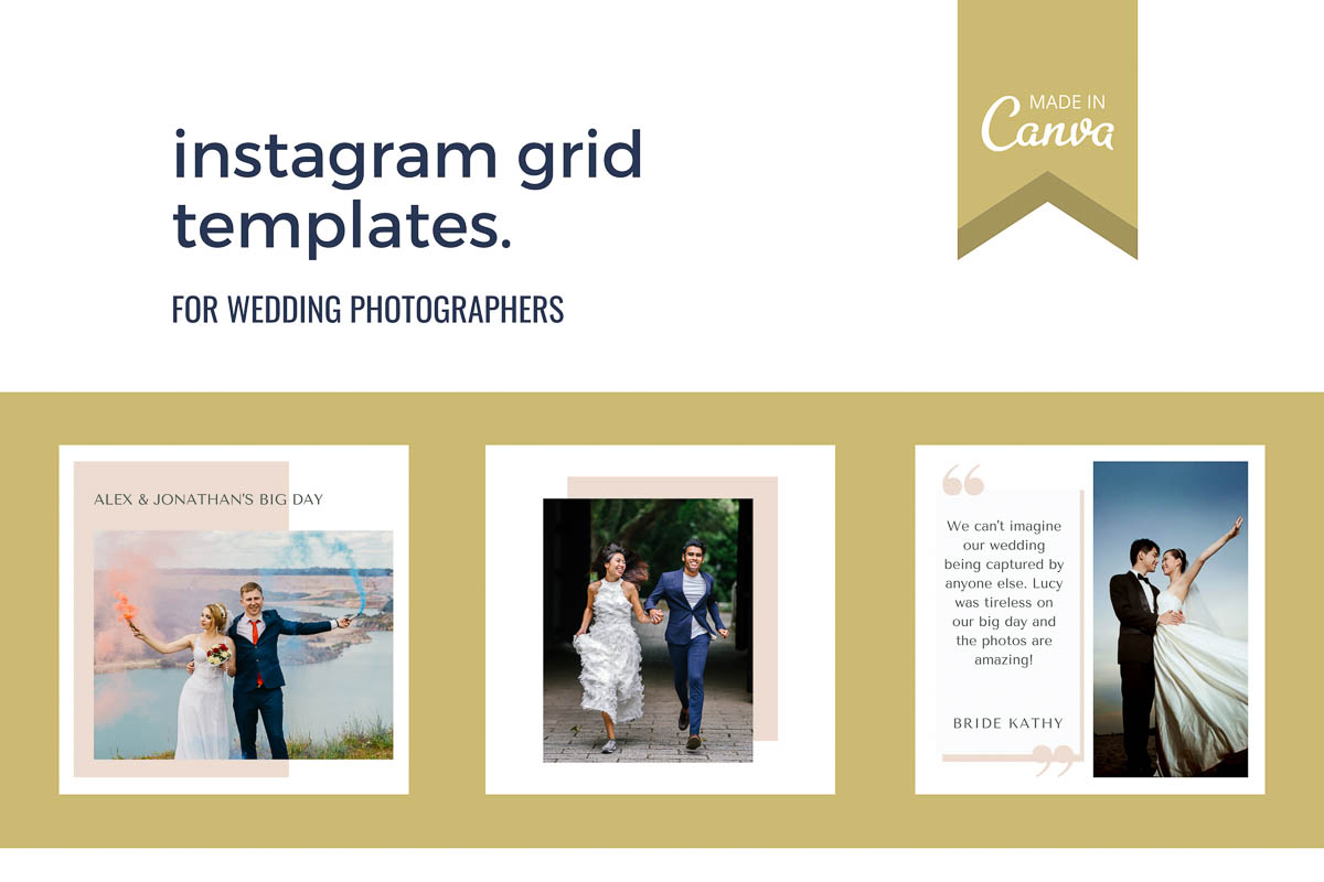 Instagram templates for wedding photographers