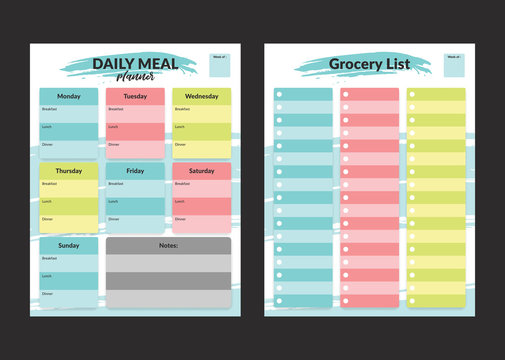 grocery list planner printable