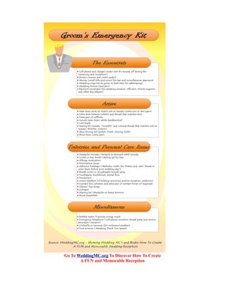 groom s checklist printable