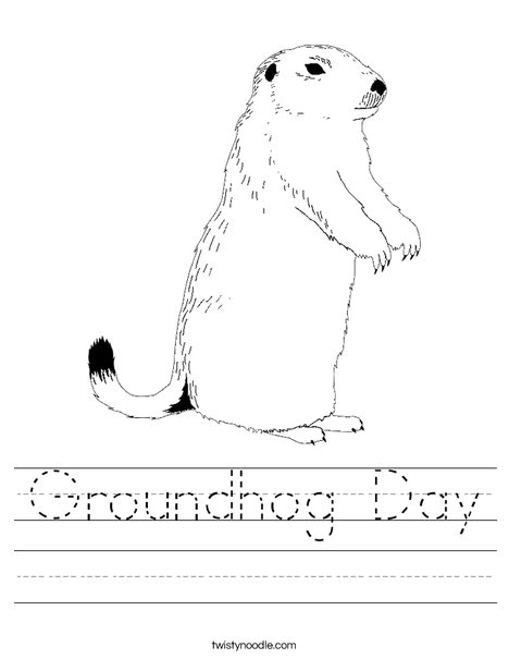 Groundhog Day Worksheet - Twisty Noodle