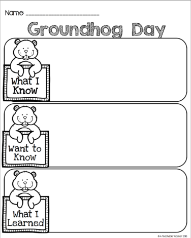 Groundhog Day Printable Book and Writing Activities - A Teachable ...