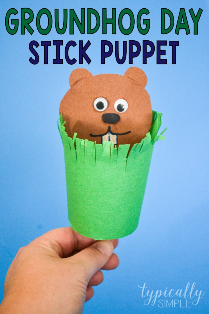 Groundhog Puppet Craft for Kids - Typically Simple