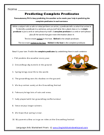Groundhogs Day Worksheets