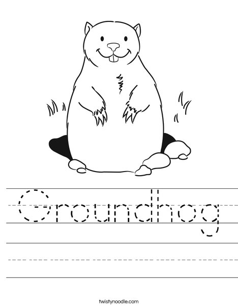 Groundhog Worksheet - Twisty Noodle