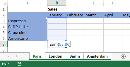 grouping worksheet in excel