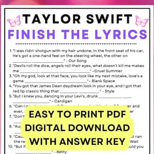 Lyrics Pop Quiz  