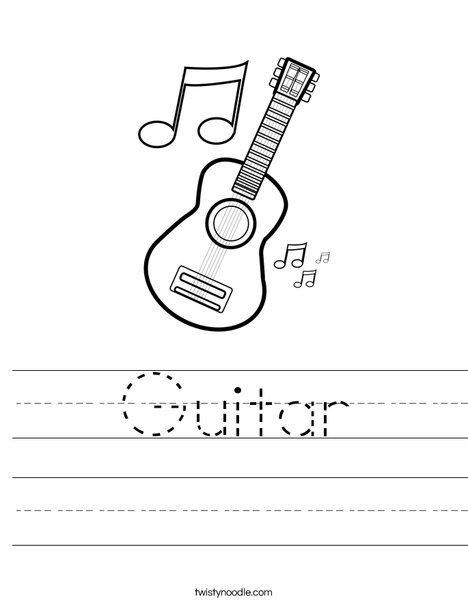 Guitar Worksheet - Twisty Noodle