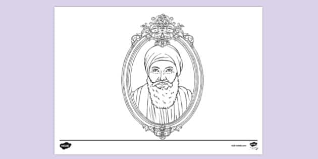 FREE! - Guru Angad Frame Colouring | Colouring Sheet