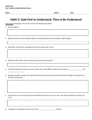 11 - Habit 5 Worksheet - MAAP Stars The 7 Habits of Highly ...