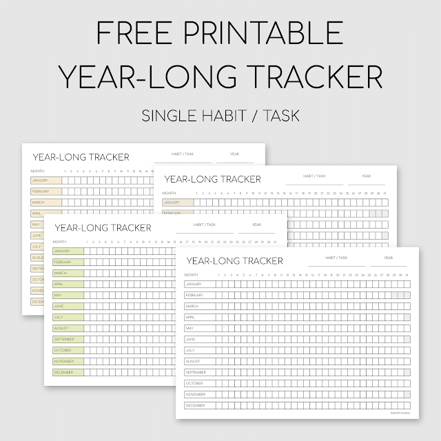 habit tracker printable personal size