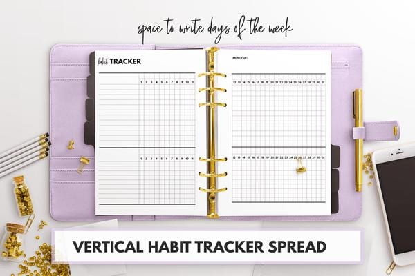 habit tracker printable personal size