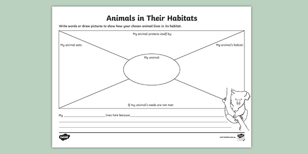 Animals And Their Homes Worksheet For Kindergarten - F-2