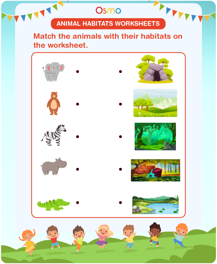 Free Animal Habitats Worksheets — Activities Printables | Habitat ...