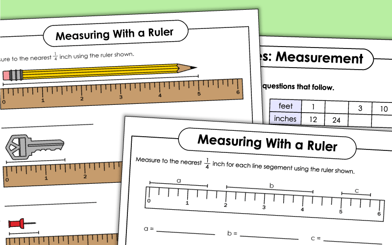 half inch measuring worksheet