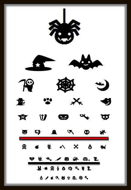 ✥ Halloween Eye Chart {printable} ✥