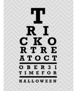 Halloween Eye Chart (Grey) | PDF