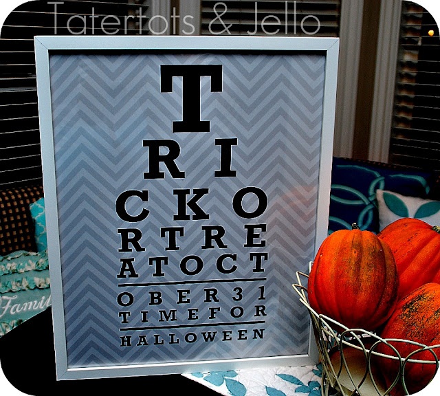 Halloween Eye Chart Pillow &  Printable!! {plus file sizes to print ...