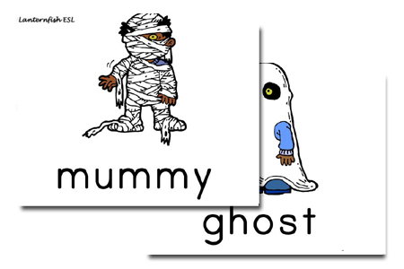 Large Halloween Flashcards