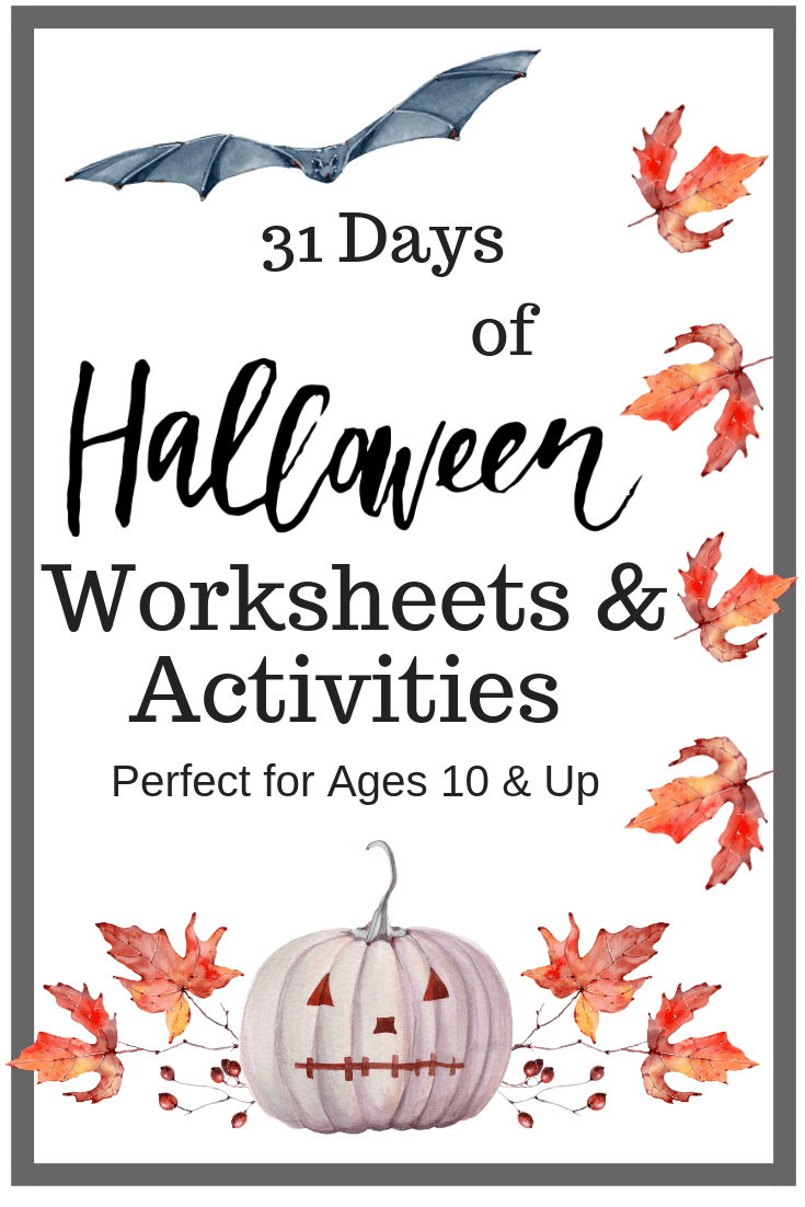 Halloween Worksheets &  Activities for Older Kids FREE