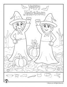halloween hidden pictures worksheet