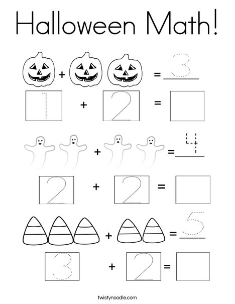 halloween math color by number