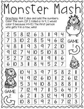 Print &  Play: Halloween Math Games | Halloween math games ...