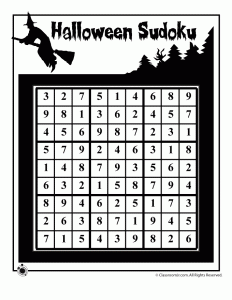 halloween math puzzle worksheet