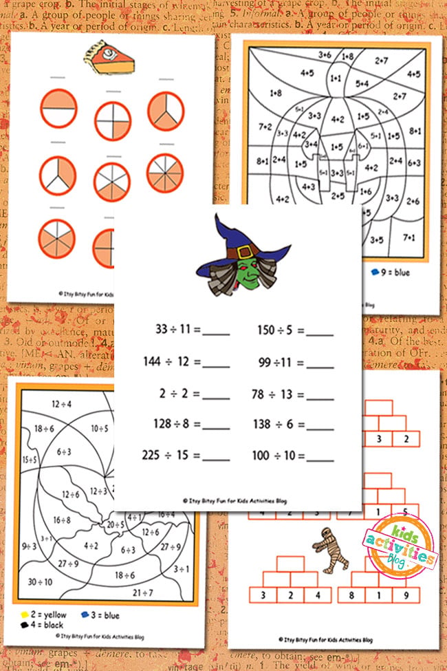 K-4th Grade Fun &  Free Printable Halloween Math Worksheets | Kids ...