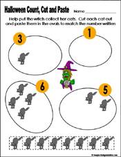 halloween math worksheet for kindergarten