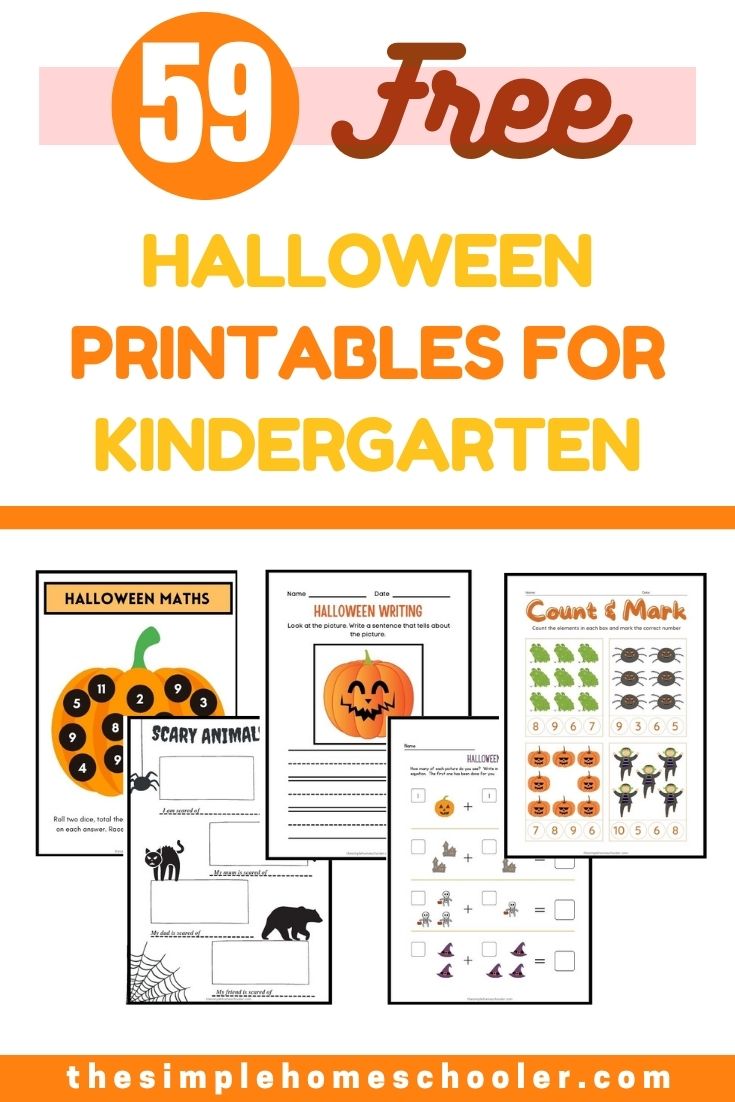 halloween math worksheet kindergarten