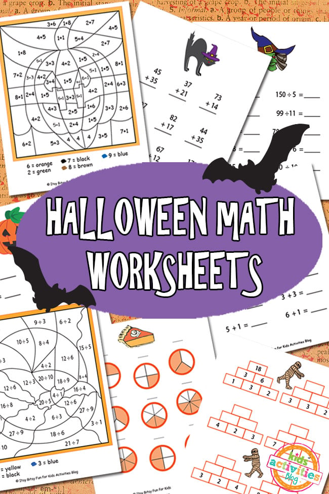 halloween math worksheet middle school