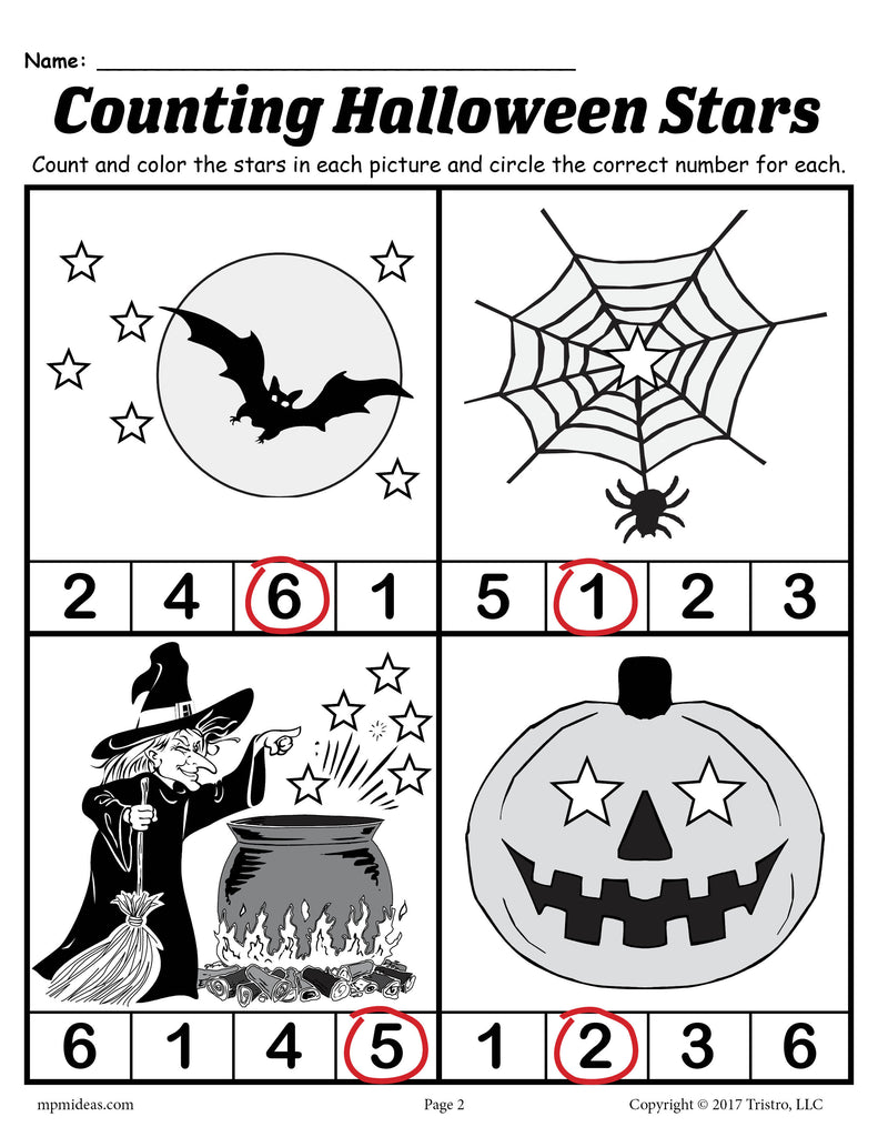 halloween math worksheet preschool