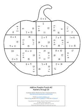 Halloween Math Worksheet Alternative: Halloween Math Craft ...