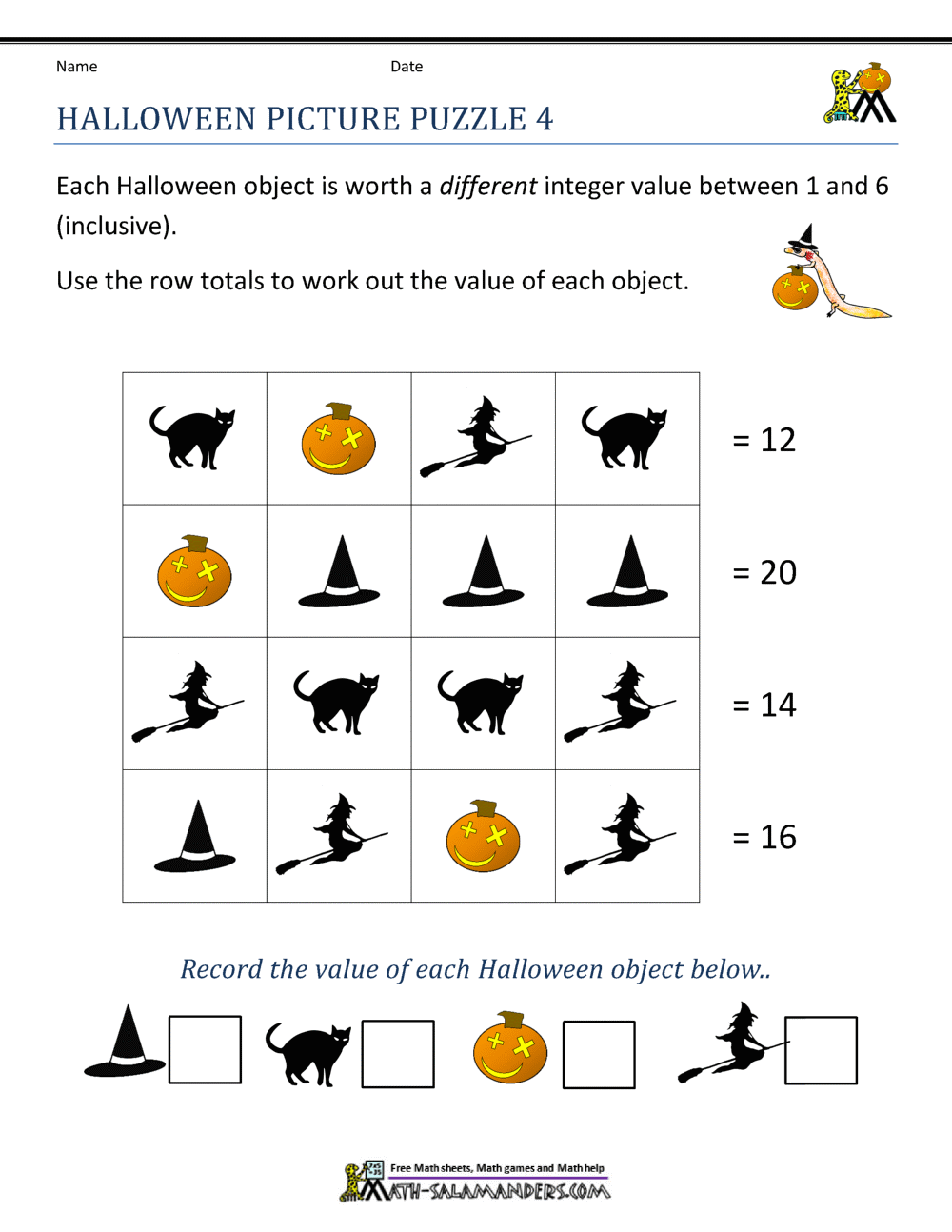 halloween multiplication worksheet 4th grade