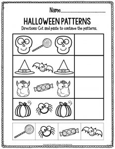 Printable Math Halloween Preschool Worksheets