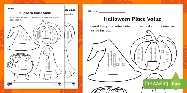 FREE! - Halloween Place Value Activity Sheet (teacher made)