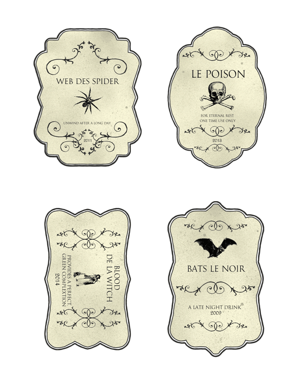 halloween printable labels free