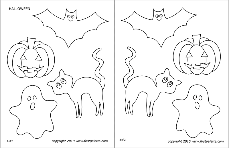 Halloween Characters | Free Printable Templates &  Coloring Pages ...