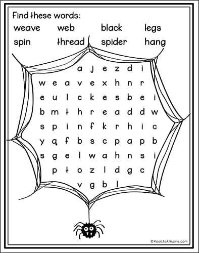 Easy Halloween Word Search Free Printables for Kids