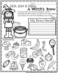 October First Grade Worksheets - Planning Playtime