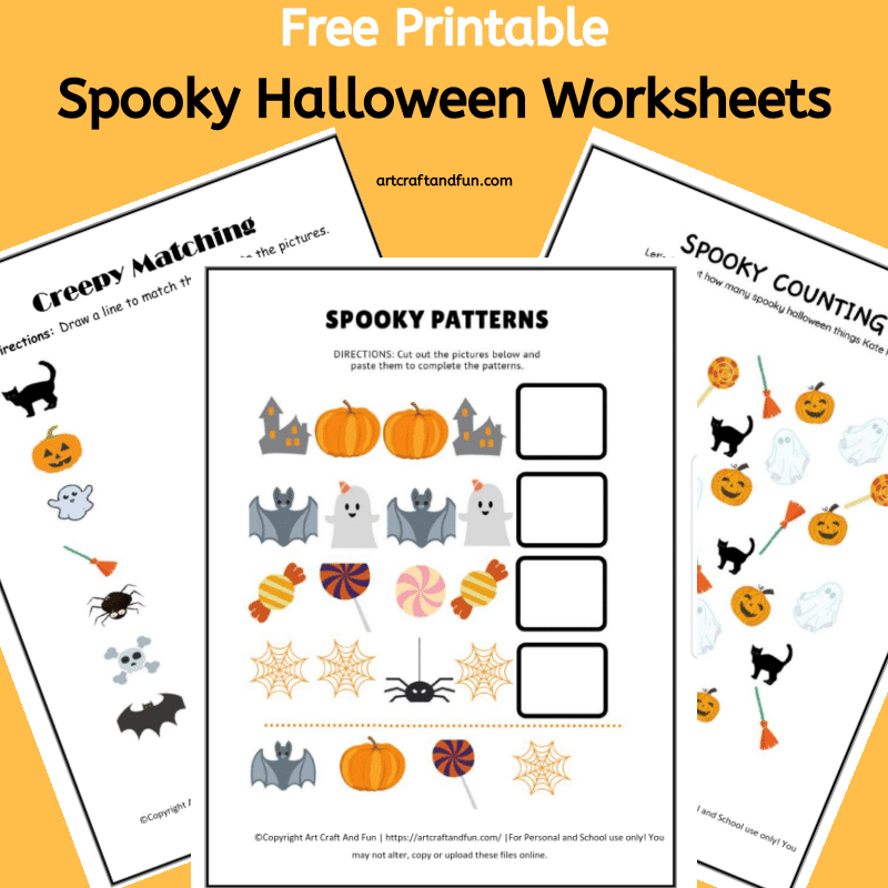 Free Spooky Halloween Worksheets For Kids -