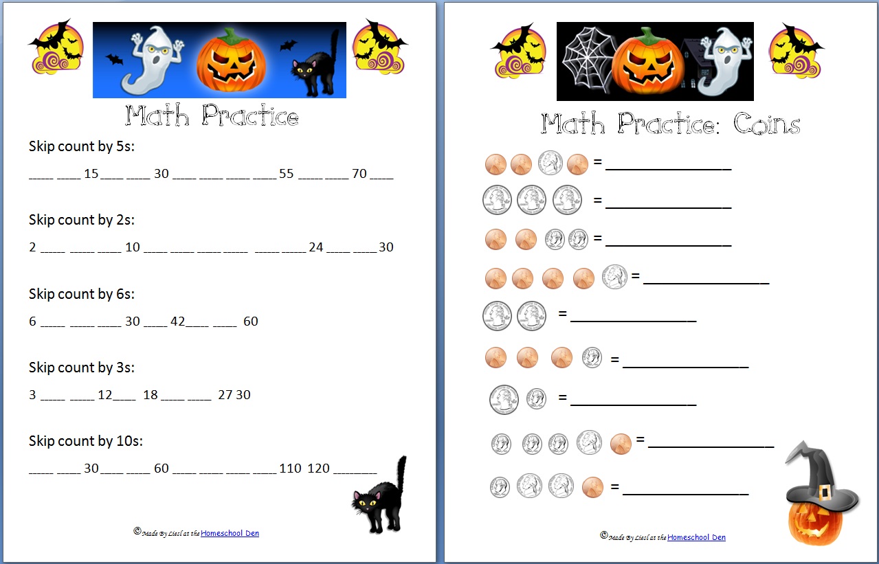 halloween worksheet for middle school