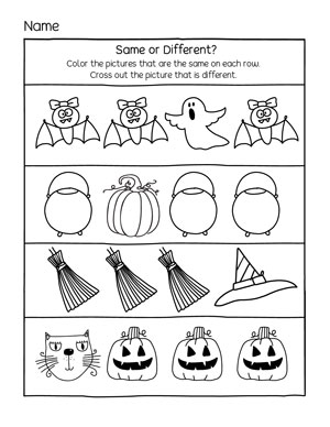 halloween worksheet preschool