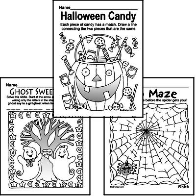 Free Third Grade Halloween PDF Worksheets | edHelper.com