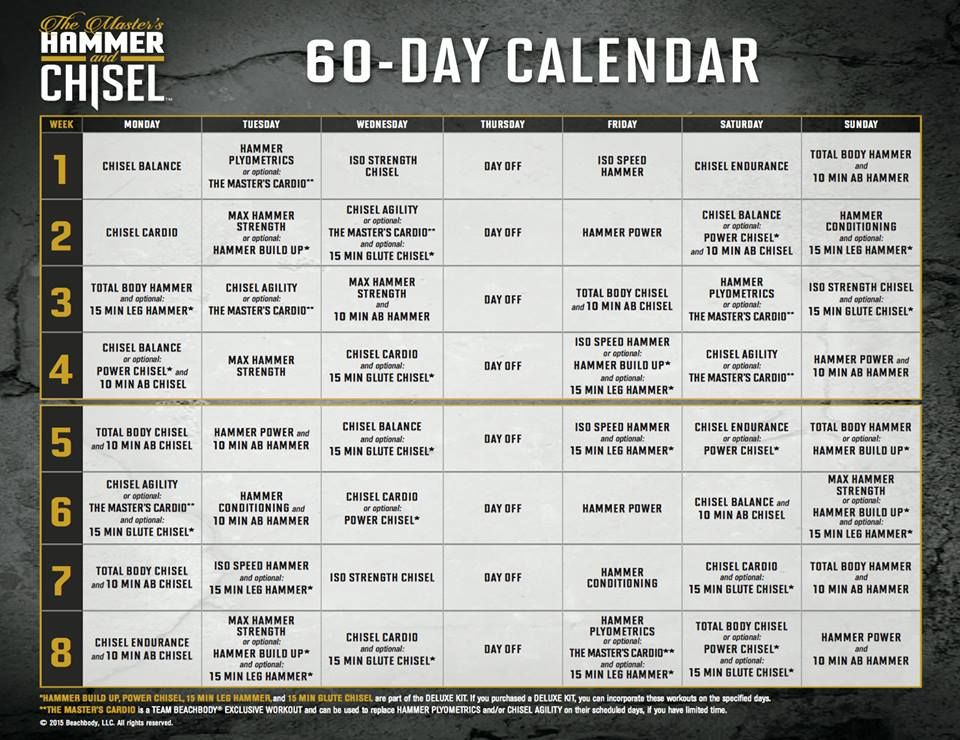 Body Remodel Body Beast, Hammer & Chisel HYBRID! Worksheets Library